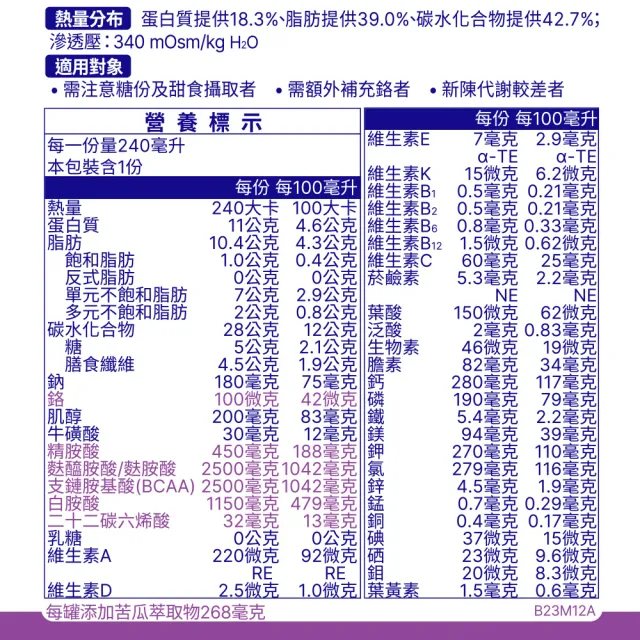 【Boscogen 百仕可】福利品★鉻護100營養素 240mLx24入(鉻有助於維持醣類正常代謝 / 低GI)
