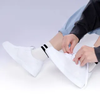 【PUHU 彪琥】拼接款潮流休閒鞋-男款白(100%MIT 日常穿搭)