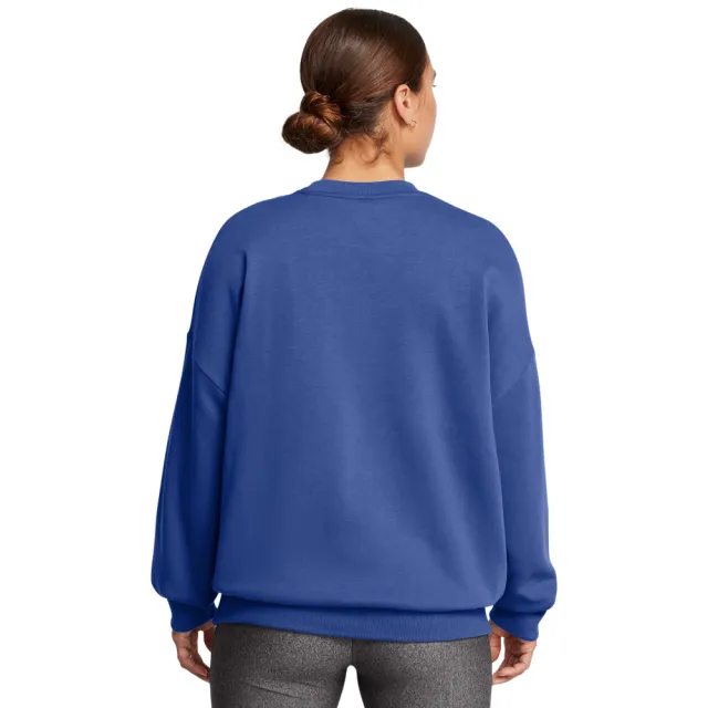 【UNDER ARMOUR】UA 女 Rival Fleece WdmkOS 長袖大學T_1386513-432(藍色)