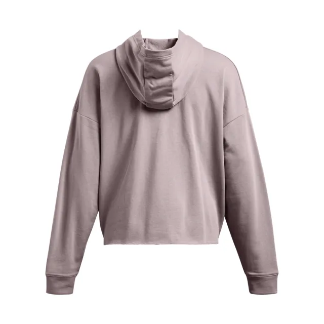 【UNDER ARMOUR】UA 女 Rival Terry OS 長袖帽T_1382736-015(灰藕色)