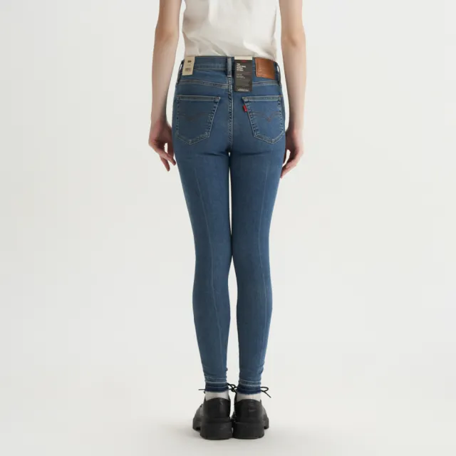 【LEVIS】女 720高腰超緊身窄管/超彈力牛仔褲/淺藍色水洗X不收邊褲管 及踝款 熱賣單品 52797-0387