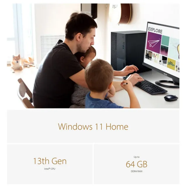 【ASUS 華碩】Office2024組★i5 十核電腦(i5-13400/16G/1TB SSD/W11/H-S500ME-513400016W)