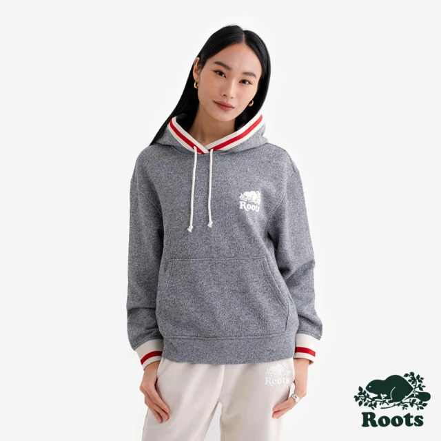 Roots Roots女裝- CABIN FLEECE 連帽上衣(灰色)