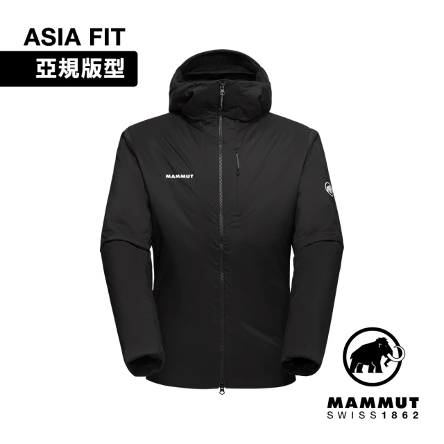 Mammut 長毛象 Rime IN Flex Hooded Jacket AF Men 保暖連帽化纖外套 黑色 男款 #1013-02111