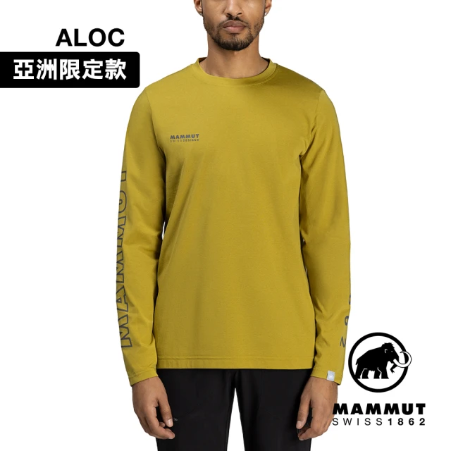 Mammut 長毛象 QD Logo Print LS T-shirts AF Men 快乾LOGO長袖T恤 光暈黃/鋼鐵灰PRT3 男款 #1016-01030