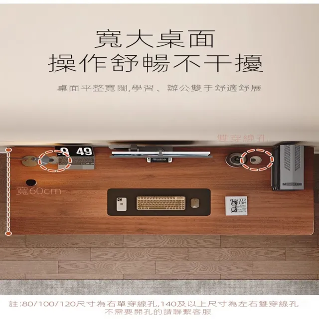 【耐家旗艦店】實木電腦桌 雙人電競桌 鐵藝書桌(160x70x75cm/橡膠木桌面/升級增高書架/雙橫桿/預購15天)