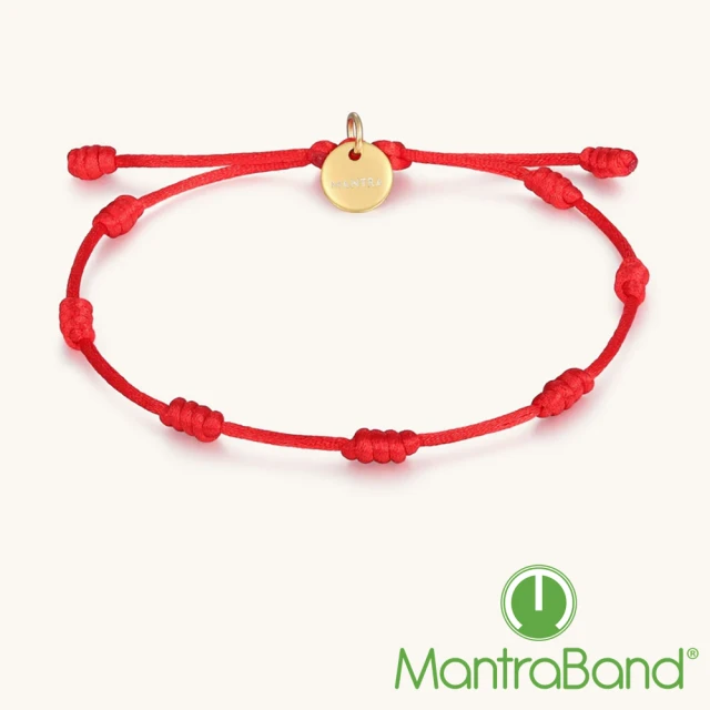 MantraBand 美國悄悄話 七脈輪防禦力腳鍊 幸運7繩結紅色腳鍊(紅色腳鍊)