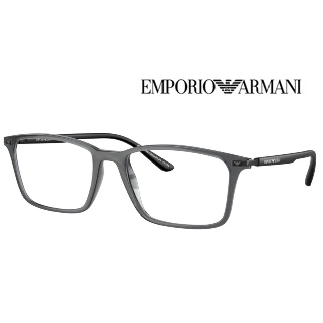 EMPORIO ARMANI 亞曼尼 亞洲版 輕量設計時尚光學眼鏡 EA3237F 6106 透灰 公司貨