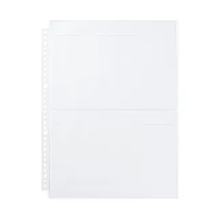 【MUJI 無印良品】收藏活頁夾用補充袋/2口袋.A4寬型用.2入