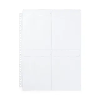 【MUJI 無印良品】收藏活頁夾用補充袋/4口袋.A4寬型用.2入