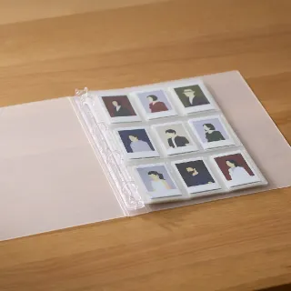 【MUJI 無印良品】收藏活頁夾用補充袋/拍立得尺寸/9口袋.A4寬型用.10入