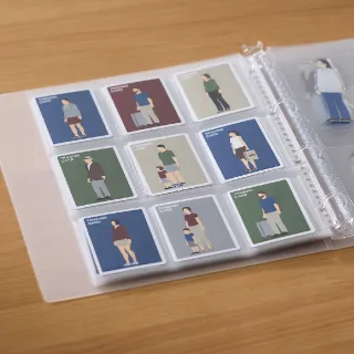 【MUJI 無印良品】收藏活頁夾用補充袋/遊戲卡尺寸/9口袋.A4寬型用.10入