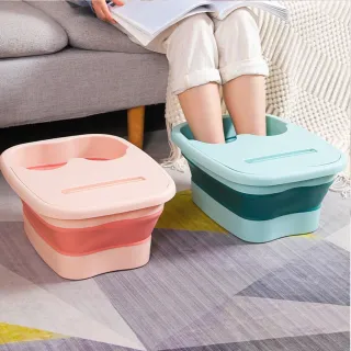【SW】摺疊泡腳桶 基本款-帶蓋無腳 泡腳桶 足浴盆(洗腳盆 泡腳 泡腳盆 洗腳桶 足浴 紓壓)