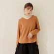 【OB 嚴選】小V臉雅緻長袖上衣(坑條紋/千鳥格紋/假兩件/大尺碼/小尺碼)