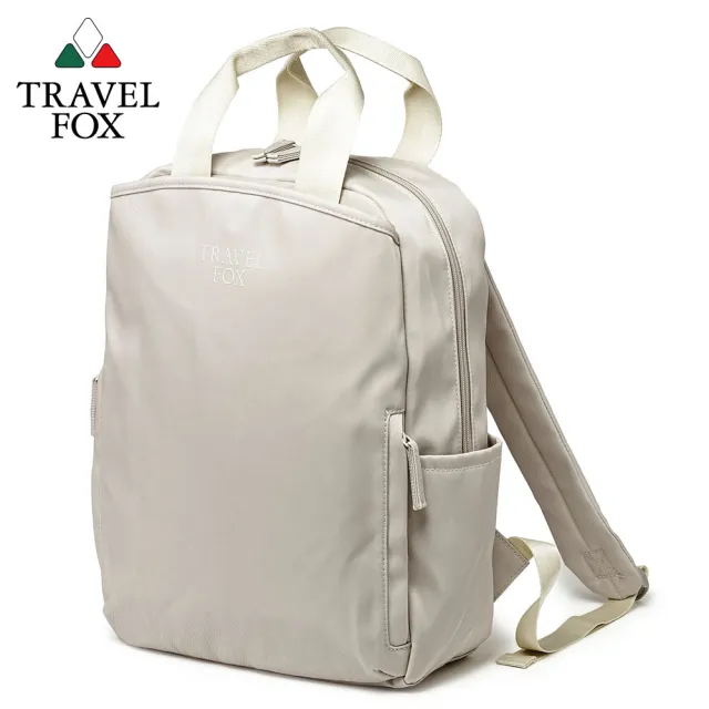 【TRAVEL FOX 旅狐】簡約質感百搭後背包/大學包/電腦包(TB833-82 米)