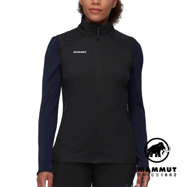【Mammut 長毛象官方直營】Rime Light IN Flex Vest W 機能化纖立領背心 黑色 女款 #1013-03190