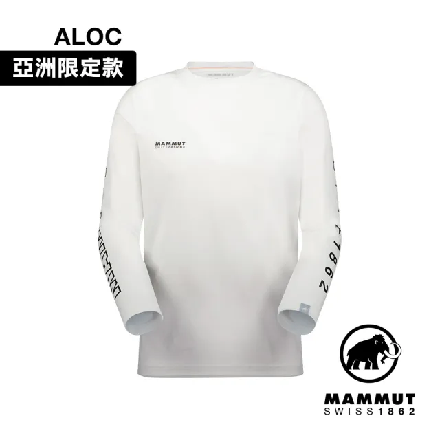 【Mammut 長毛象】QD Logo Print LS T-shirts AF Men 快乾LOGO長袖T恤 白/黑PRT3 男款 #1016-01030