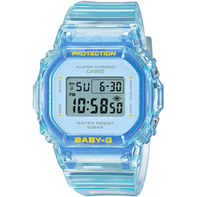 CASIO 卡西歐 BABY-G 活力盛夏透彩電子手錶 雙12 優惠 聖誕 禮物(BGD-565SJ-2/速)