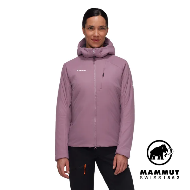 【Mammut 長毛象官方直營】Rime IN Flex Hooded Jacket W 彈性保暖化纖連帽外套 波動紫 女款 #1013-02141