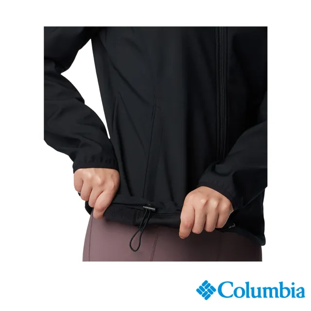 【Columbia 哥倫比亞】女款-防潑立領軟殼外套-黑色(UWR16840BK/IF)