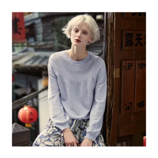 【Diffa】典雅織紋拉克蘭袖針織衫-女