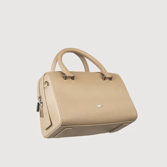 【BRAUN BUFFEL 德國小金牛】依雅娜 小波士頓包-奶茶棕(BF853-35-SVM) 女包送禮推薦