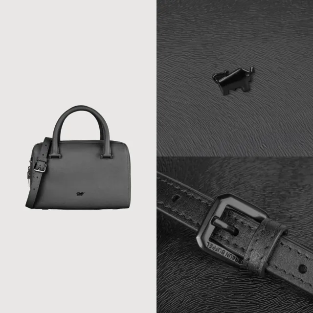 【BRAUN BUFFEL 德國小金牛】依雅娜 大波士頓包-黑色(BF853-36-BK) 女包送禮推薦