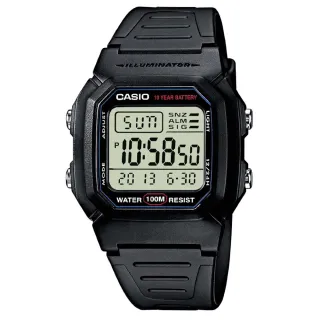 【CASIO 卡西歐】W-800H-1A(防水100米 當兵 學生 運動首選)