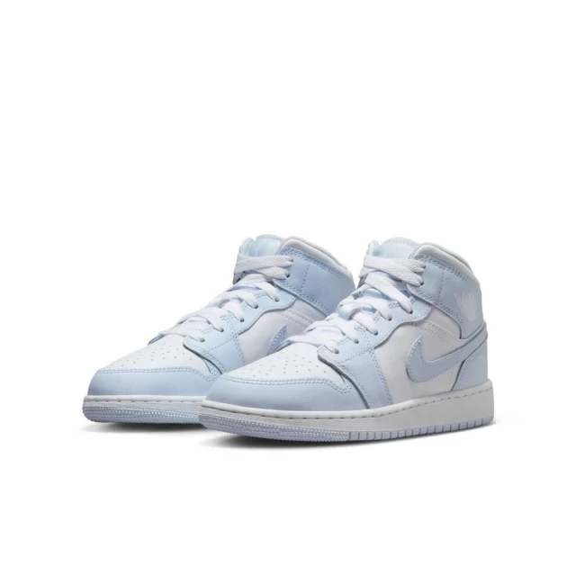 NIKE 耐吉 運動鞋 休閒鞋 女鞋 中大童 男鞋 AIR JORDAN 1 MID GS 喬丹 寶寶藍 緩震 中筒(FD8780400)