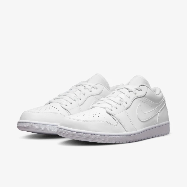 NIKE 耐吉 休閒鞋 Air Jordan 1 Low 男鞋 白 全白 一代 AJ1(553558-136)