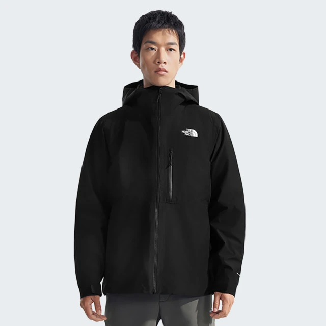 The North Face 北臉 外套 男款 運動連帽外套 三合一 防風 防潑水 羽絨膽 M NORTH 黑 NF0A83SL4HF