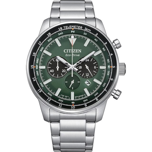 CITIZEN 星辰 送禮首選★CITIZEN 星辰Chronograph系列光動能計時手錶(CA4500-91X)