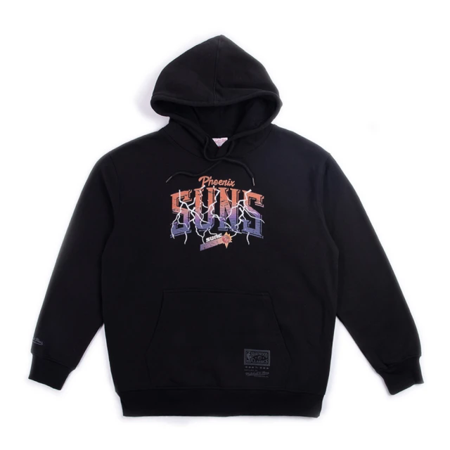 Mitchell & Ness NBA Storm Hoodie 帽Tee 太陽 黑(NBA 經典球隊帽Tee)