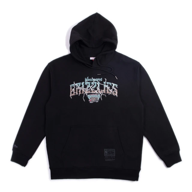 Mitchell & Ness NBA Storm Hoodie 帽Tee 灰熊 黑(NBA 經典球隊帽Tee)