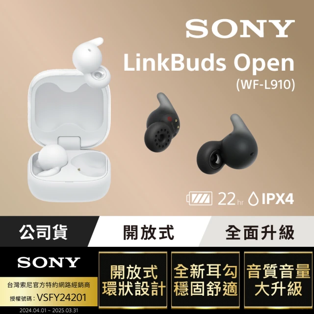 SONY 索尼SONY 索尼 LinkBuds Open 開放式真無線耳機 WF-L910(公司貨 保固12+6個月)