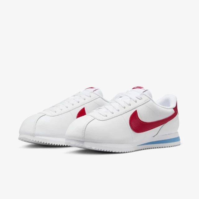 NIKE 耐吉 阿甘鞋 Wmns Cortez 女鞋 白 紅 藍 復古 休閒鞋(DN1791-108)