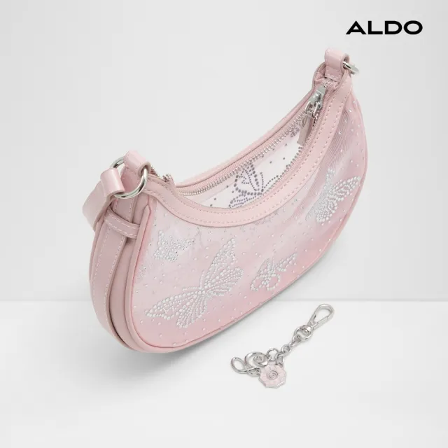【ALDO】PINKPERFECTION-女巫聯名鑽蝴蝶點綴肩背包-女包(粉色)
