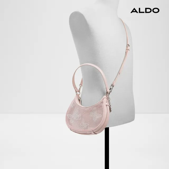 【ALDO】PINKPERFECTION-女巫聯名鑽蝴蝶點綴肩背包-女包(粉色)