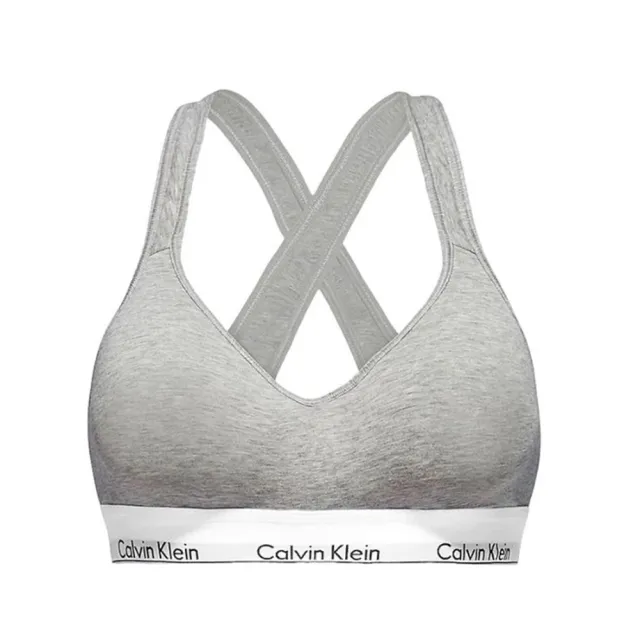 Calvin Klein 凱文克萊】Modern Padded Bralette棉質寬版鬆緊帶薄襯小V