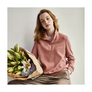 【Diffa】立領拉鍊式設計針織衫-女