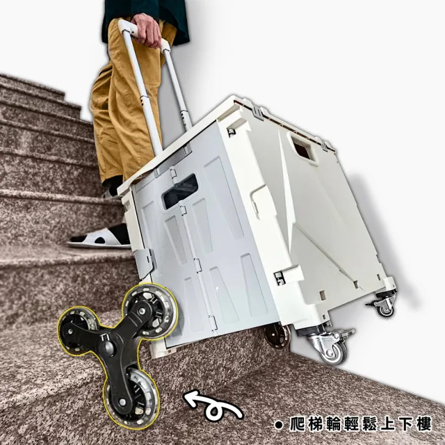 【ONE HOUSE】櫻藤8輪折疊購物車+特大款防水袋 -1組(買菜車 收納車 推車 手推車)