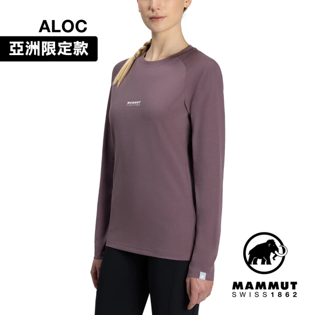 Mammut 長毛象 QD Logo Print LS T-Shirt AF W 快乾LOGO長袖T恤 波動紫/白PRT1 女款 #1016-01040