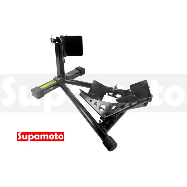 【Supamoto】機車前輪駐車架―三角 (可調/停車架/駐車台/前叉/拖車/維修/保養/美容/中柱)