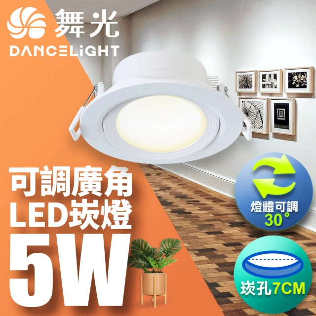 DanceLight 舞光 5W 崁孔7CM LED 廣角浩瀚崁燈 保固2年(白光/自然光/黃光)