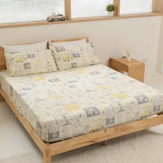 【Norns】Peanuts史努比Snoopy100%天絲雙人加大床包枕套組(吸濕排汗 寢具 含床包*1 枕套*2)
