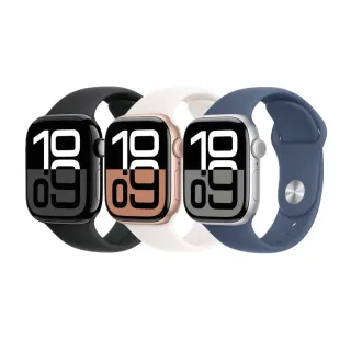 【Apple】Apple Watch S10 GPS 42mm(鋁金屬錶殼搭配運動型錶帶)