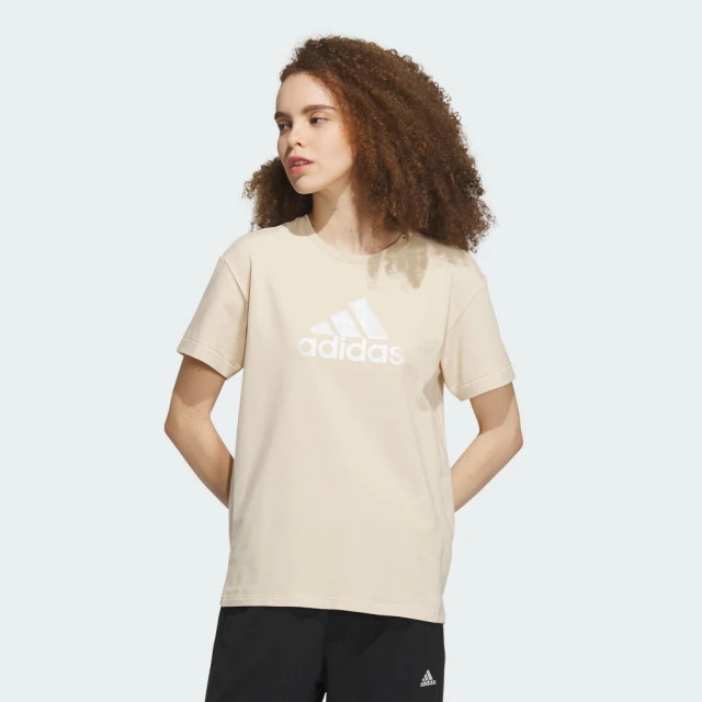 adidas 愛迪達 上衣 女款 短袖上衣 運動 亞規 RCO BOS TEE 奶茶 IP7085