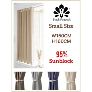 【黑孔雀家居屋】純色遮光窗簾單片寬150*高160CM-1片入(遮光窗簾 半腰窗簾 門簾 風水簾 多色可選)