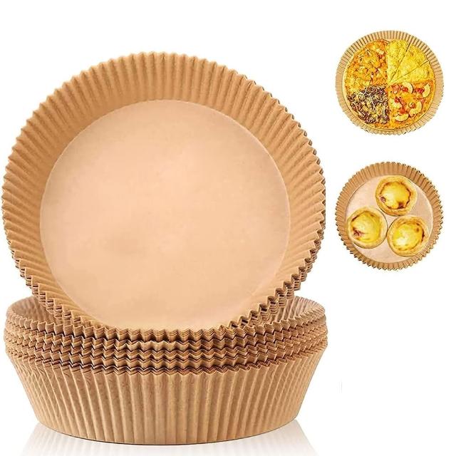 【AHOYE】無漂白氣炸鍋烘焙紙20cm-100張(料理紙 調理紙 吸油紙)