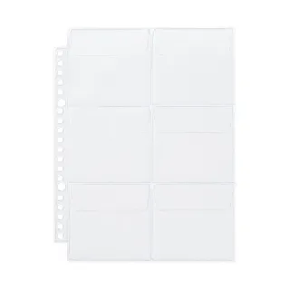 【MUJI 無印良品】收藏活頁夾用補充袋/6口袋.A5寬型用.2入